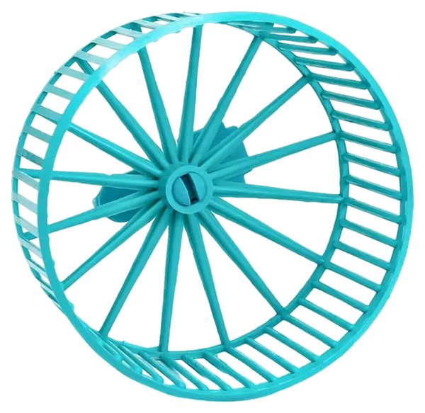 Беговое колесо для грызунов Дарэлл, с подставкой, 90 мм, бирюзовое