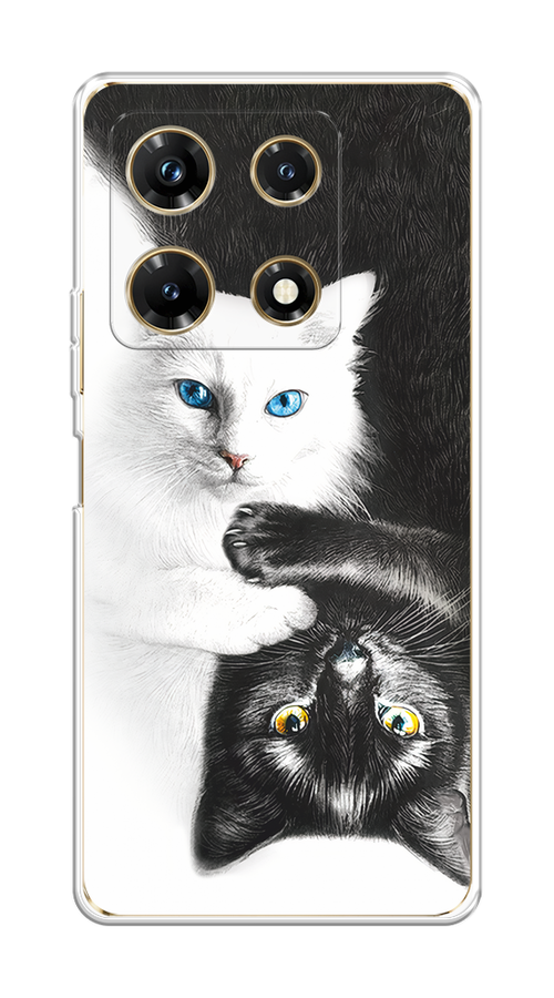 

Чехол Homey на Infinix Note 30 Pro "Коты Инь-Янь", Черный;белый;голубой, 3104550-1