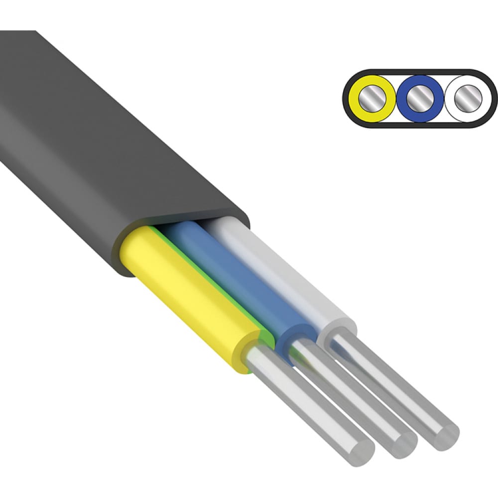 фото Алюминиевый кабель аввг-п ккз 3x2,5 кв.мм 200 м гост 01-8755