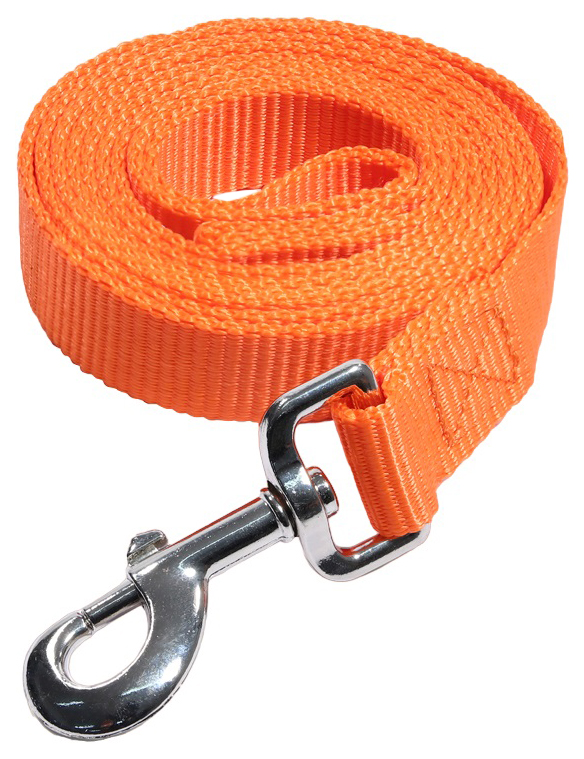 Поводок для собак Gamma Эталон M, нейлоновый, оранжевый, 25 мм 3 м