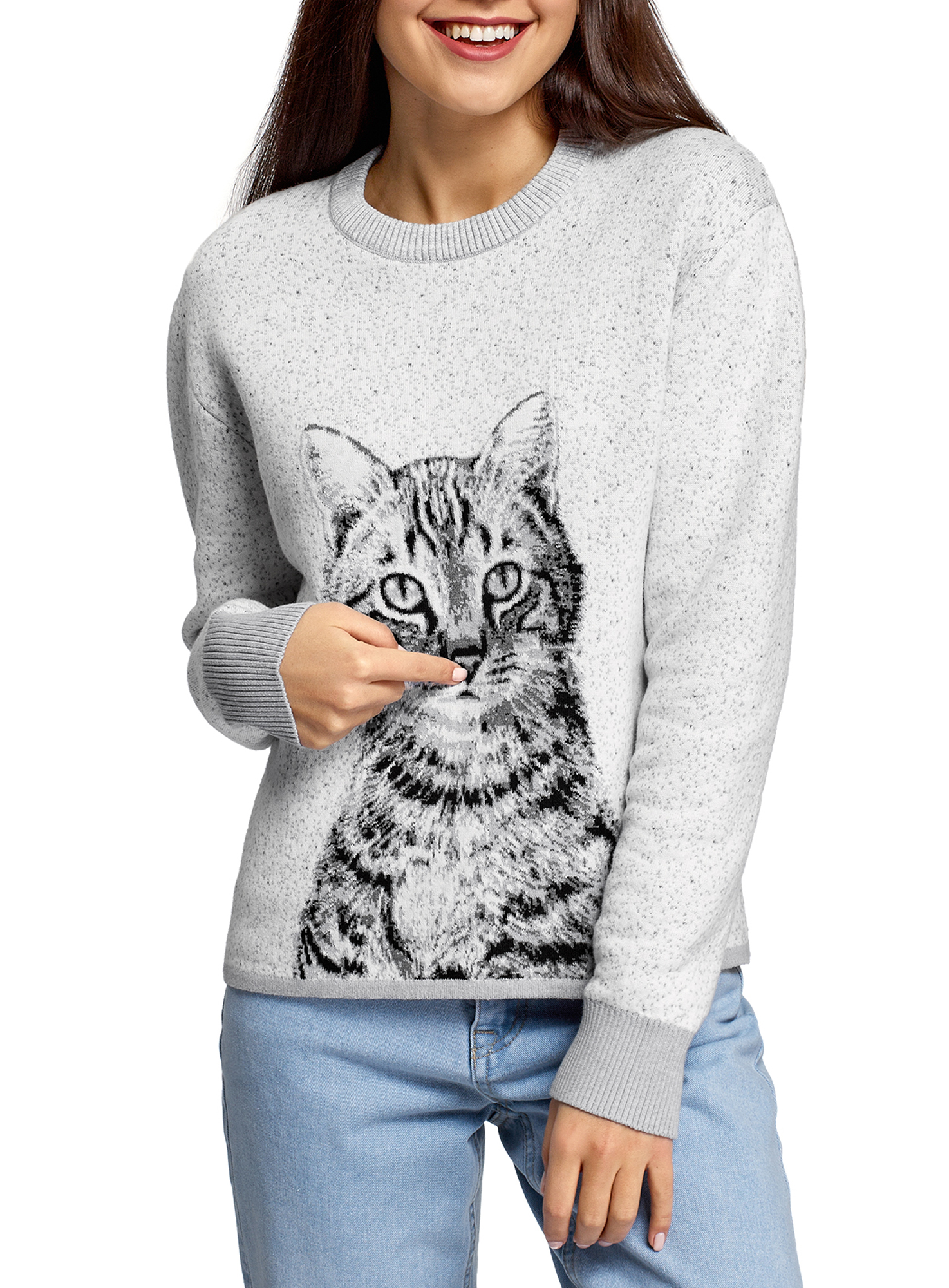 

Джемпер женский oodji 63812667 белый M, 63812667