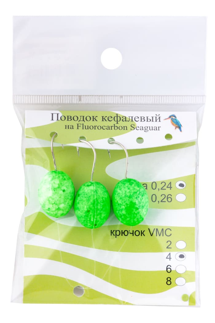 

Рыболовный поводок Зимородок 35 см, 4.1 кг, флюрокарбон, 3 шт., Прозрачный;зеленый, 182.08