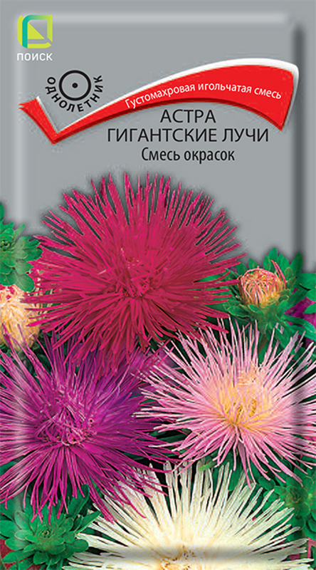 

Семена Астра Гигантские лучи Смесь окрасок 0,3 гр 10x8 см