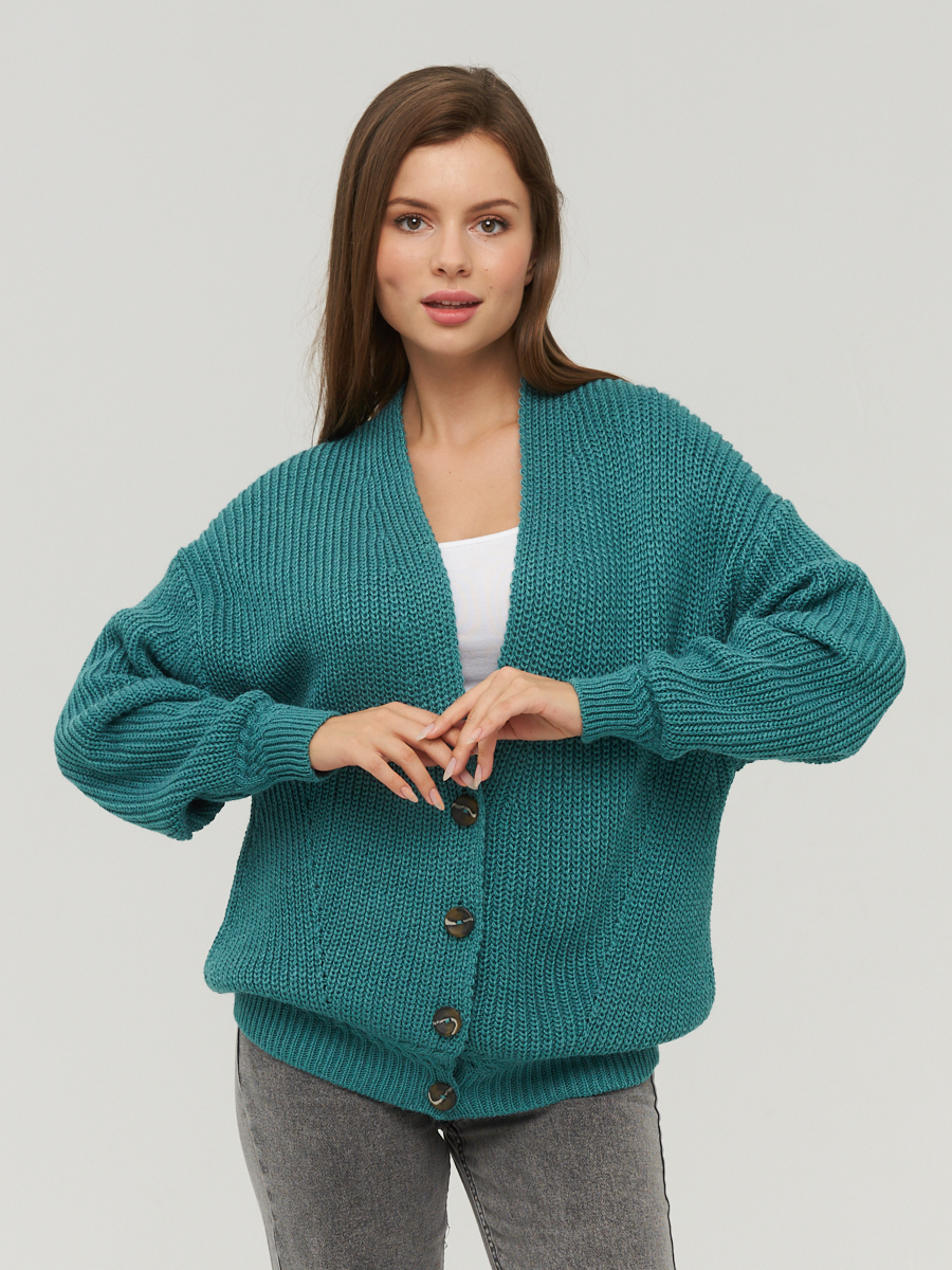 

Кардиган женский VAY 222-1680 зеленый 50-52 RU, 222-1680