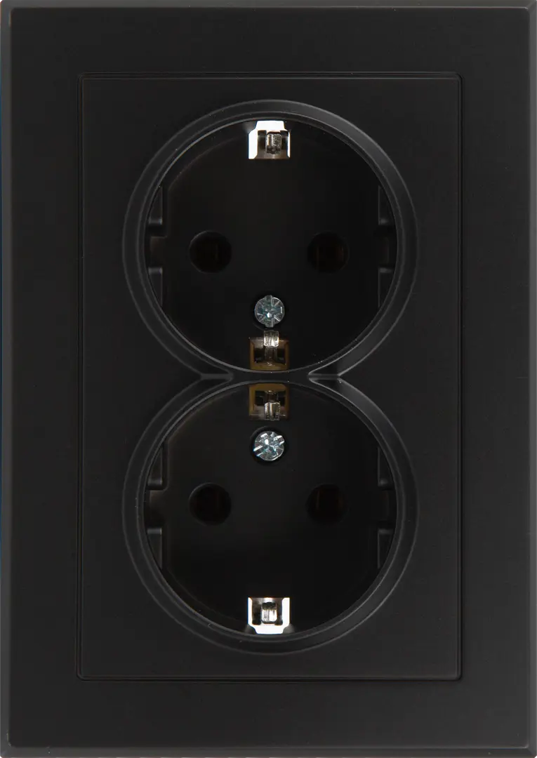 Розетка двойная встраиваемая Lexman Виктория с заземлением, цвет чёрный бархатный встраиваемая светодиодная панель apeyron 42 001