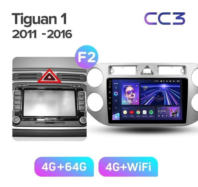 Магнитола TEYES VOLKSWAGEN TIGUAN 2011-2016 г CC3 464ГБ 3489000₽