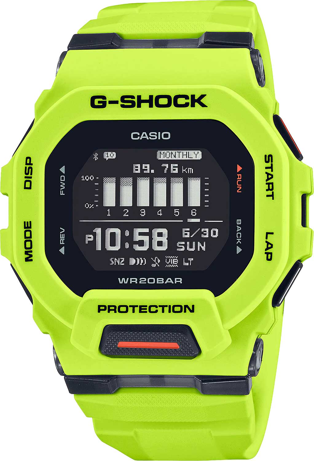 фото Японские спортивные наручные часы casio g-shock gbd-200-9er с хронографом