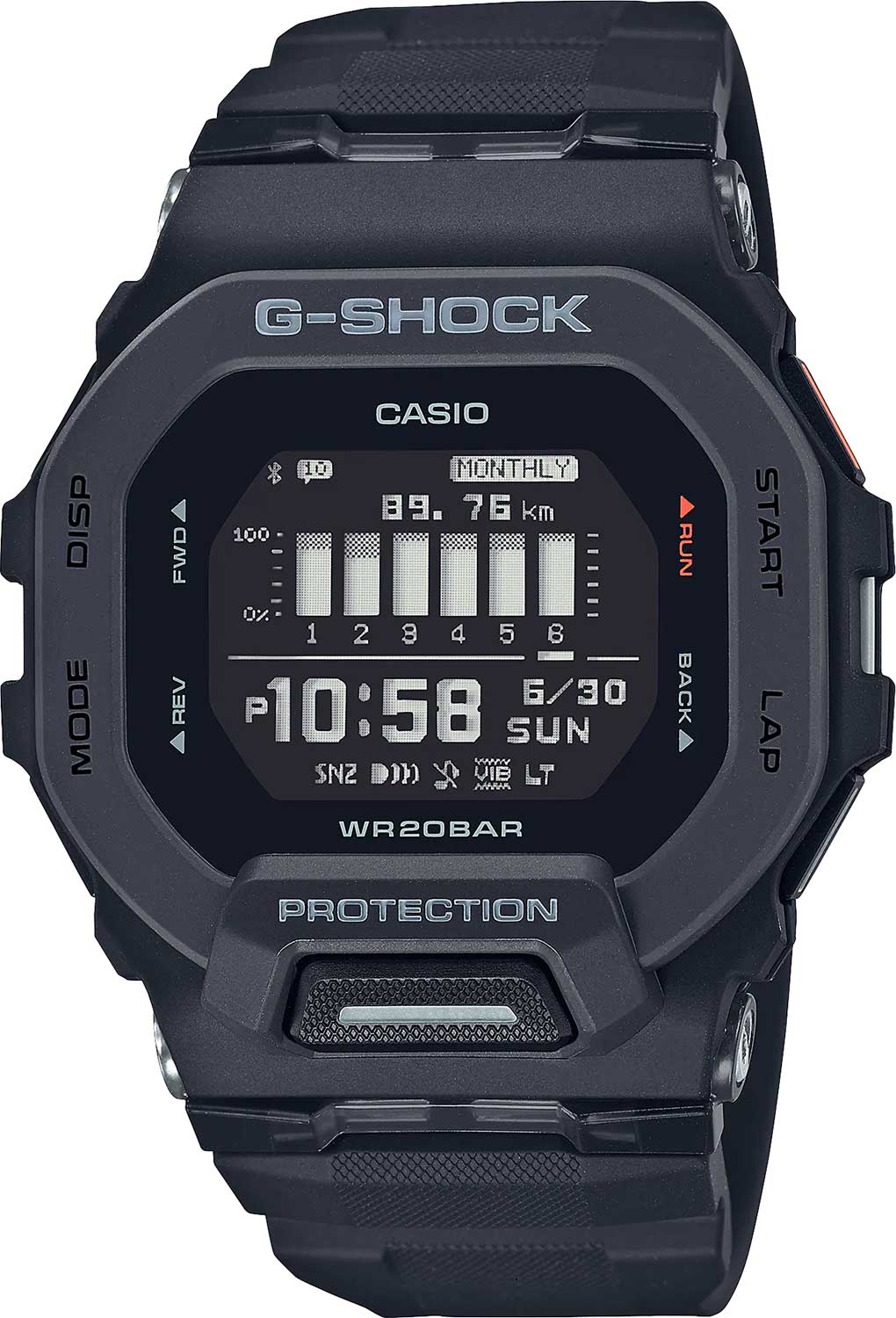 фото Японские спортивные наручные часы casio g-shock gbd-200-1er с хронографом