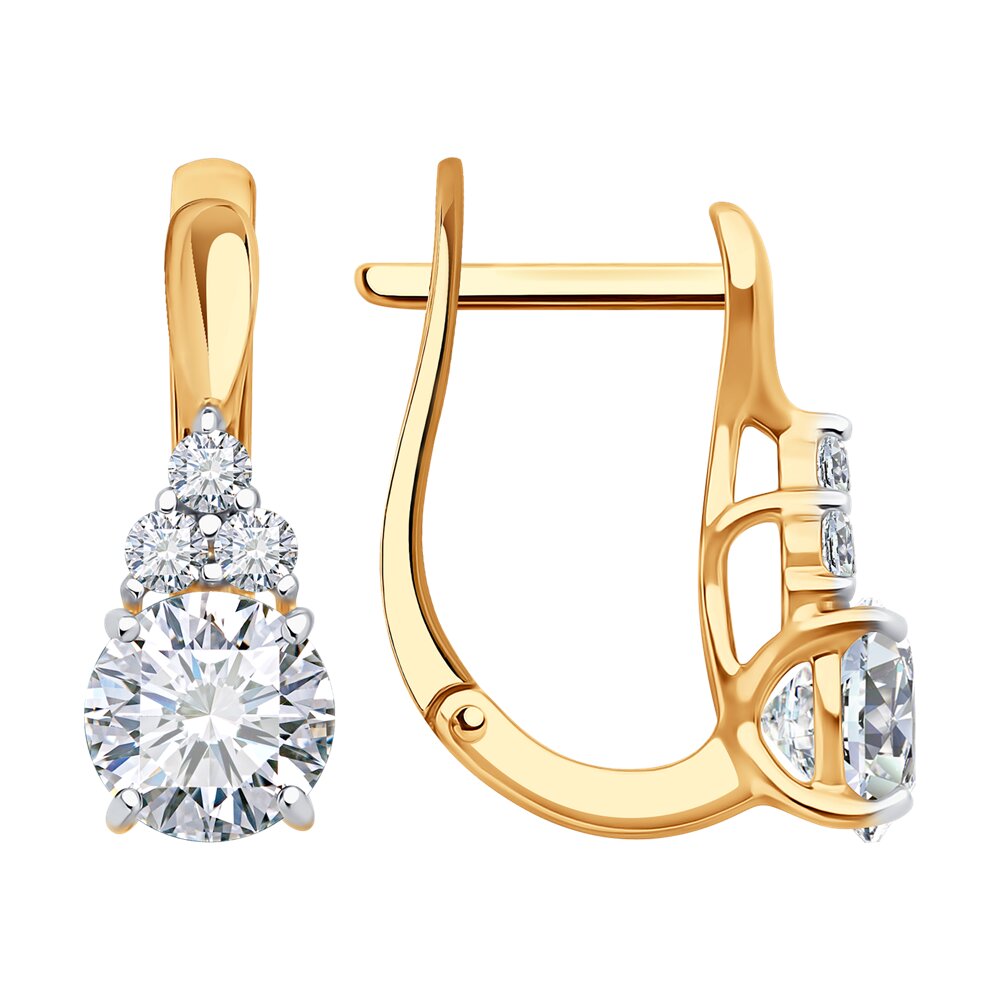 

Серьги из красного золота SOKOLOV 0200388, фианит, 0200388