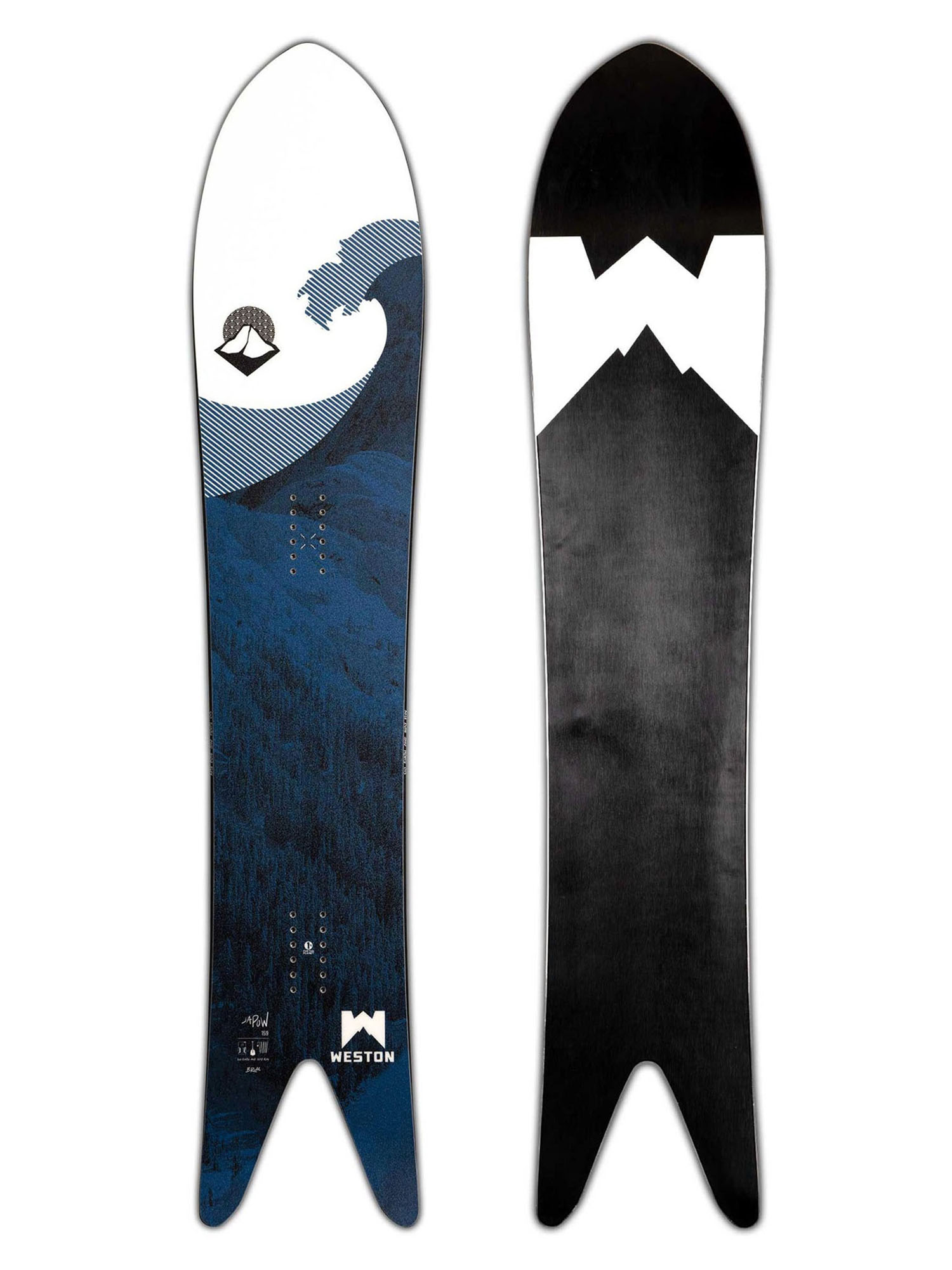 

Сноуборд Weston Japow Blue (См:159) 2023-24, Белый;синий;черный, Japow