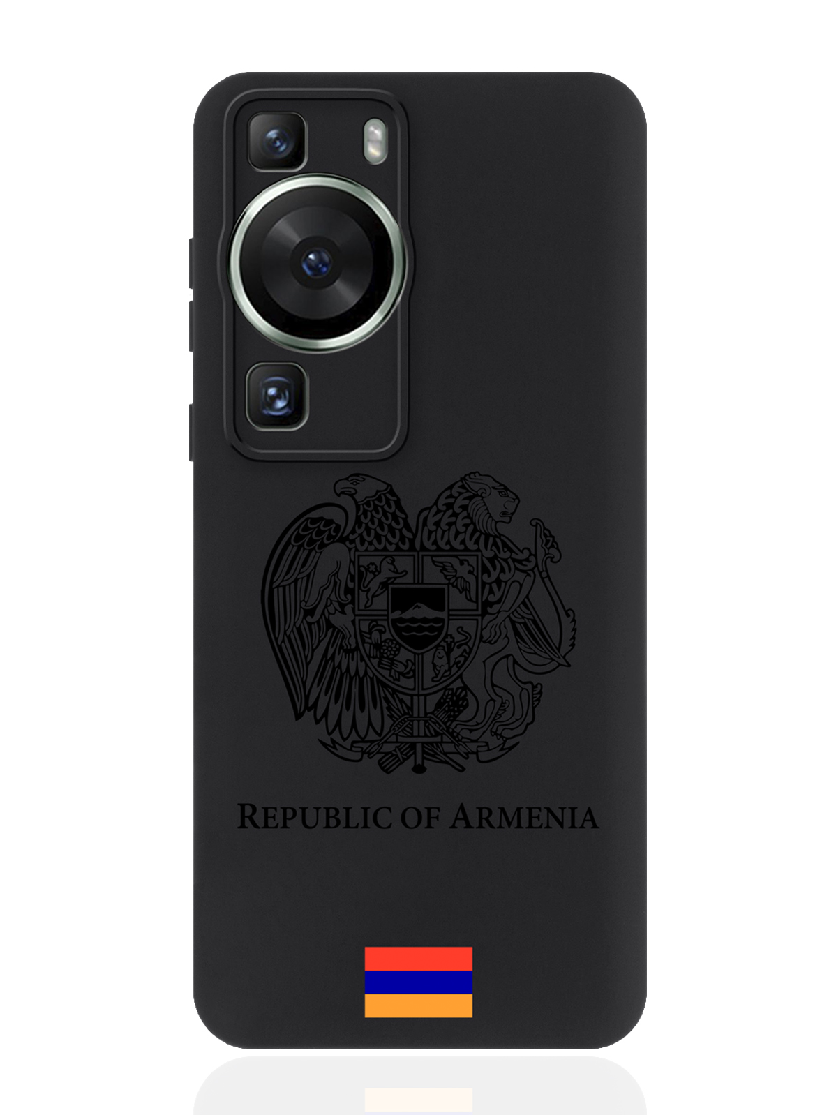Чехол для смартфона Huawei P60 Черный лаковый Герб Армении