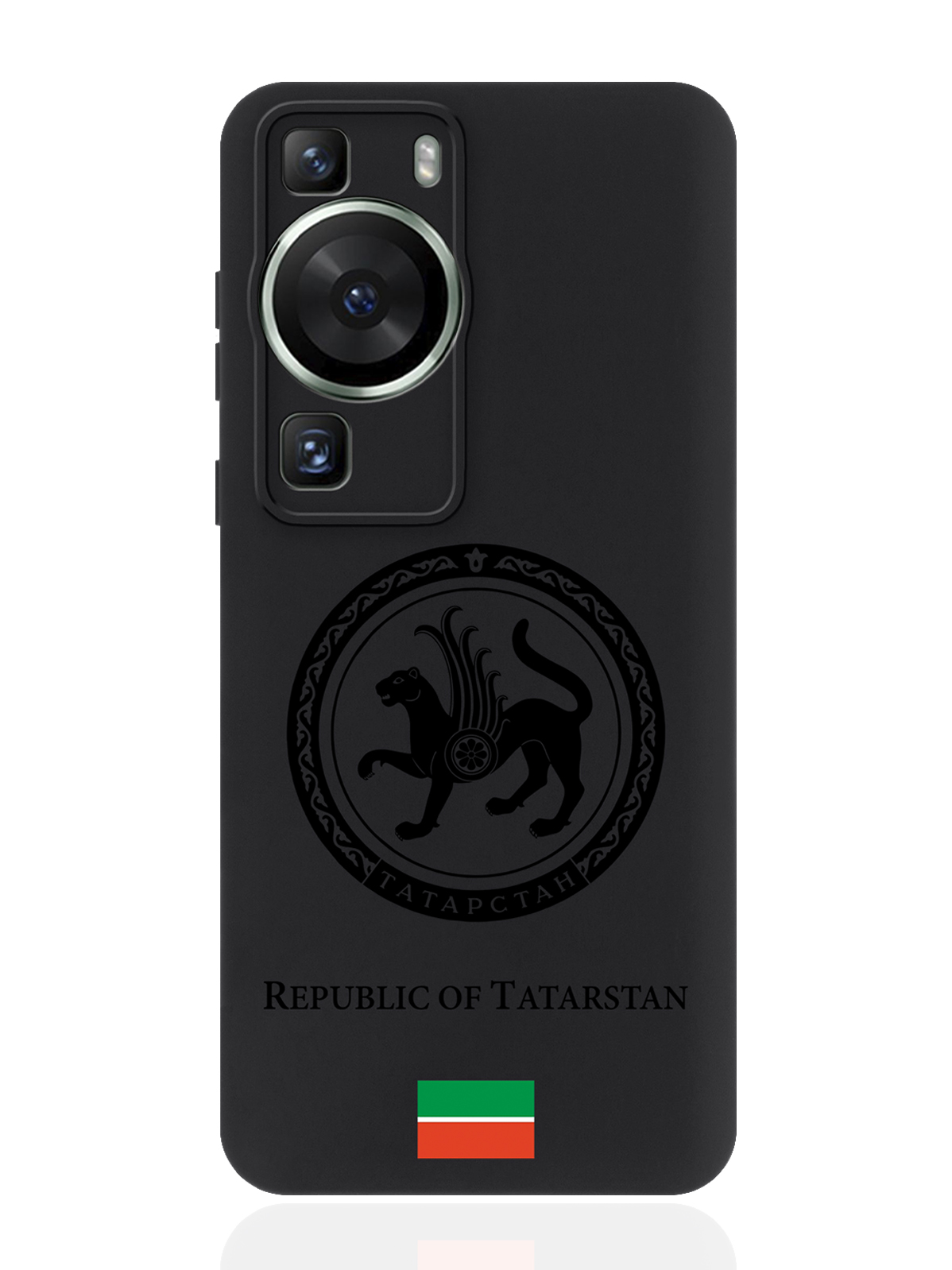 Чехол для смартфона Huawei P60 Черный лаковый Герб Татарстана