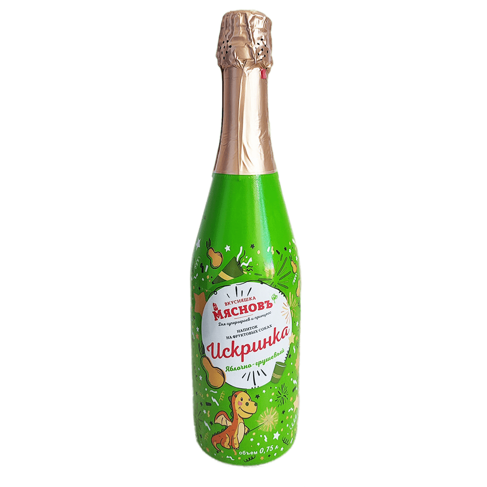 

Газированный напиток МясновЪ ВКУСНЯШКА Искринка яблоко-груша среднегазированный 0,75 л