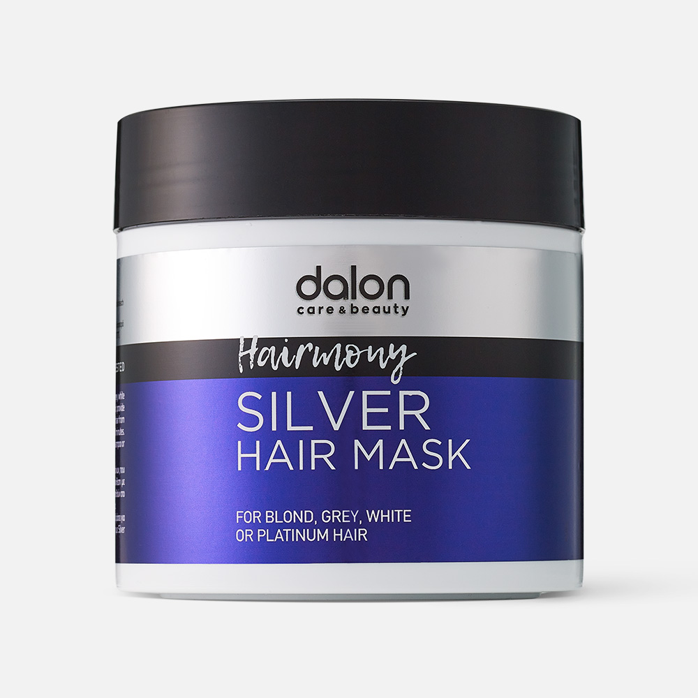 Маска для волос Dalon Hairmony Silver Hair Mask восстанавливающая, 500 мл краска стик для волос dalon hairmony hair color stick с маслами тон 2 dark brown 30 мл