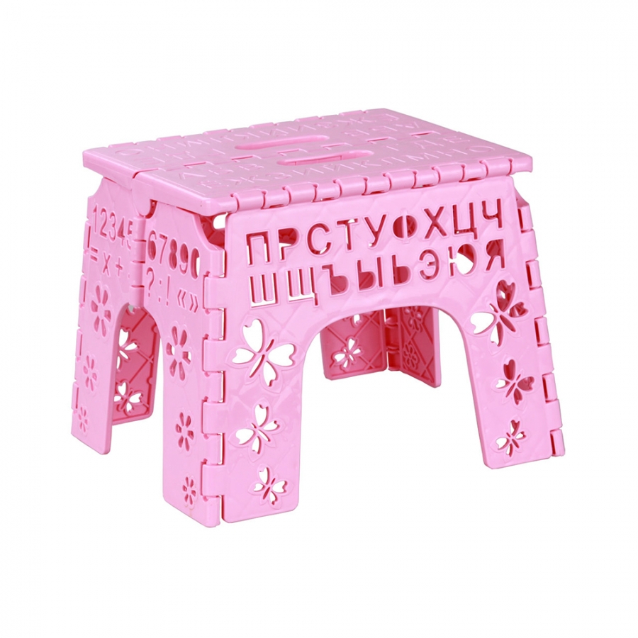Табурет складной детский HITT Алфавит розовый (М4960)