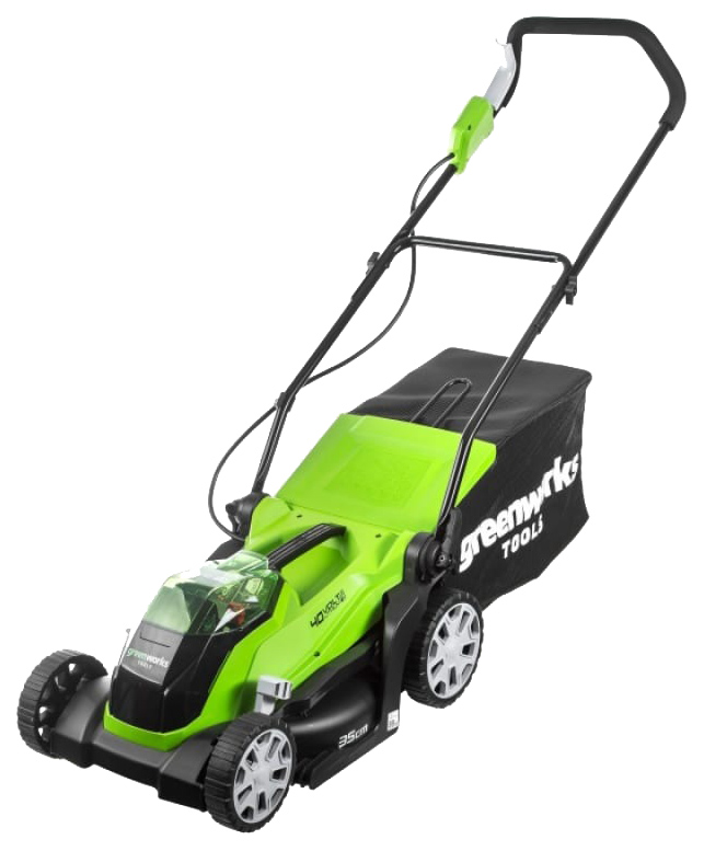 фото Аккумуляторная газонокосилка greenworks g40lm35k2 2500067va