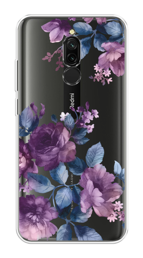 

Чехол на Xiaomi Redmi 8 "Purple Blossoms", Синий;фиолетовый, 37150-1