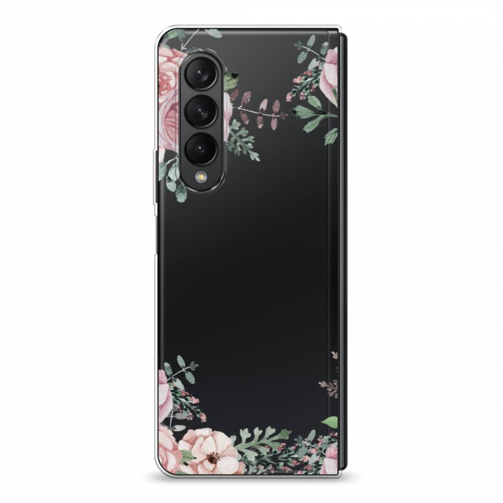 

Чехол Awog на Samsung Galaxy Z Fold 3 / Самсунг Z Fold 3 "Нежные розы акварель", Прозрачный;розовый;зеленый, 2103650-8