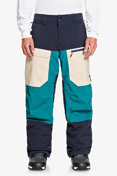 фото Мужские сноубордические штаны travis rice stretch, бирюзовый, xl quicksilver