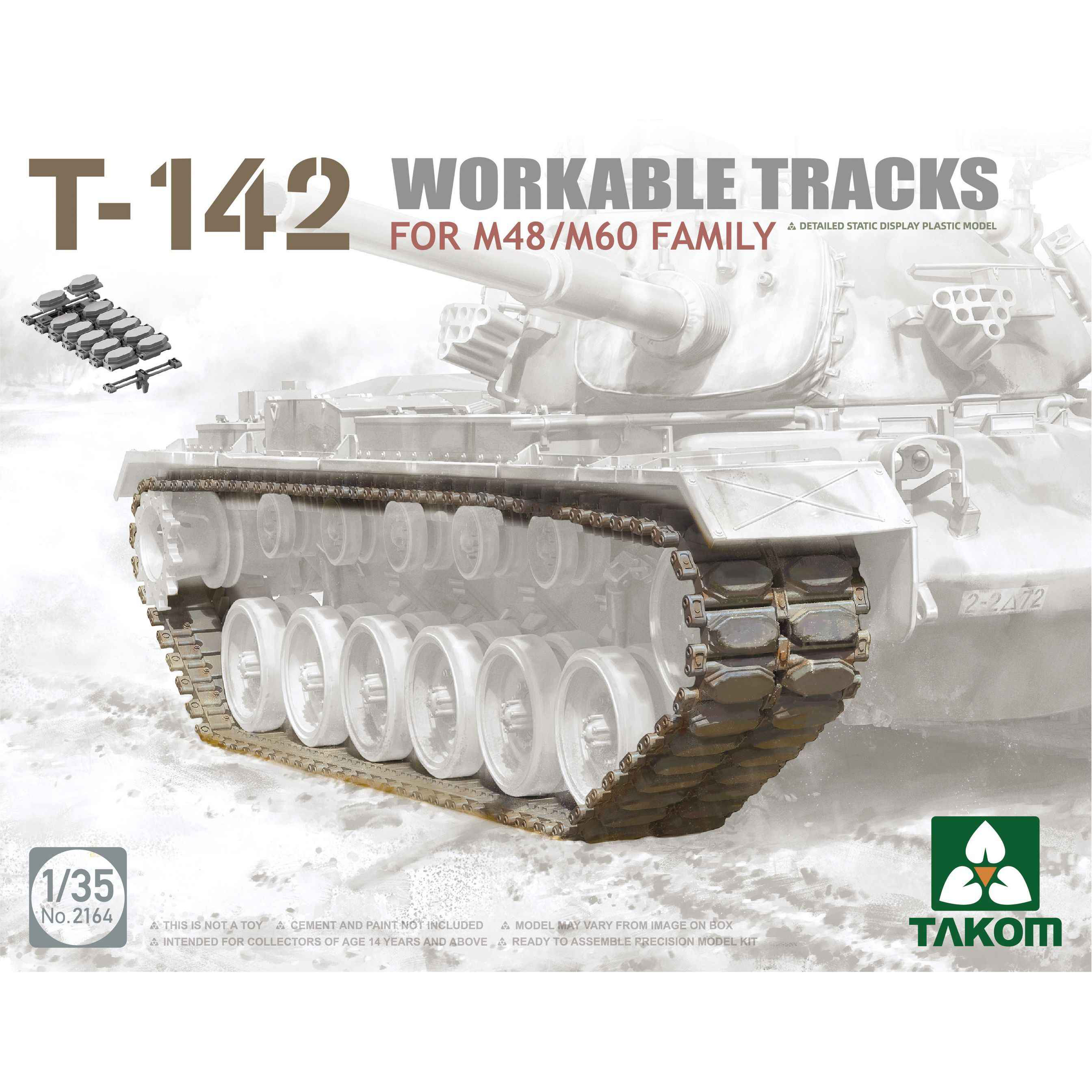 

Сборная модель Takom 1/35 Рабочие наборные траки T-142 для M48/M60 2164