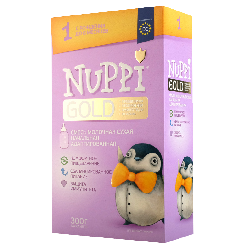 

Молочная смесь NUPPI голд 1, 0-6 мес., 300/2 шт. 03_1WB
