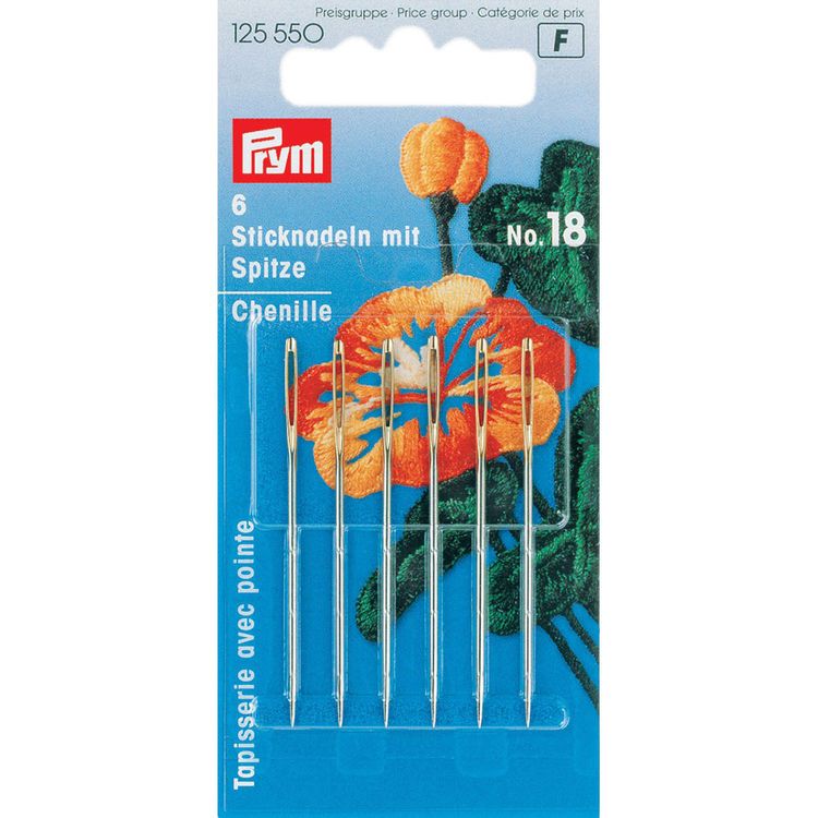 

Иглы Prym ручные Prym для вышивания острые, №18, 6 шт.