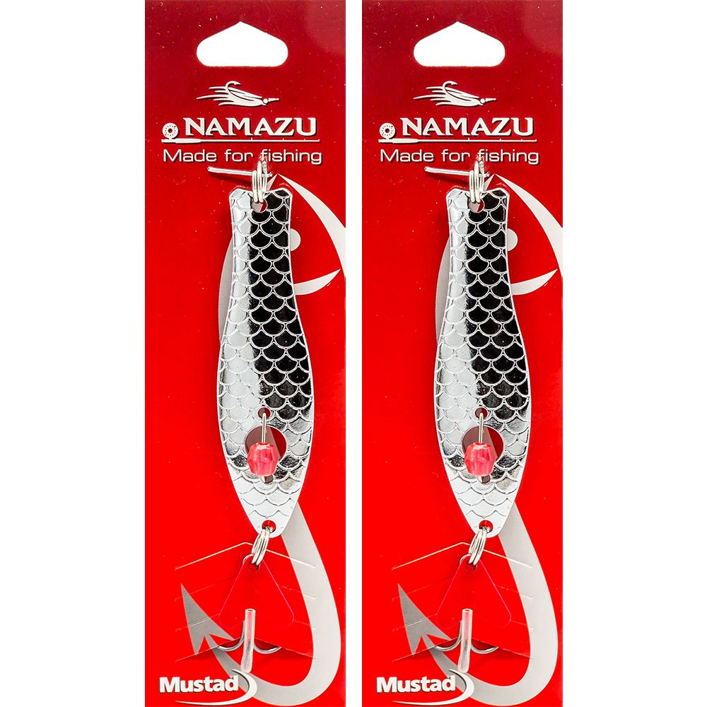 

Блесна рыболовная (2 шт) Namazu DIAMOND 25 гр #01 серебро / Для рыбалки / Блесна на щуку, Серебристый;красный, DIAMOND на щуку 1