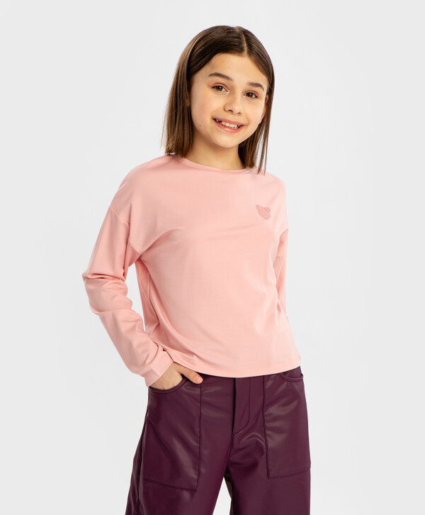 

Футболка с длинным рукавом и принтом розовая для девочки Button Blue, 152, 224BBGJC1210, Розовый, 224BBGJC1210