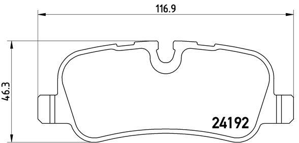 

Тормозные колодки brembo задние дисковые для Land Rover Discovery 3, Range Rover 3 P44013