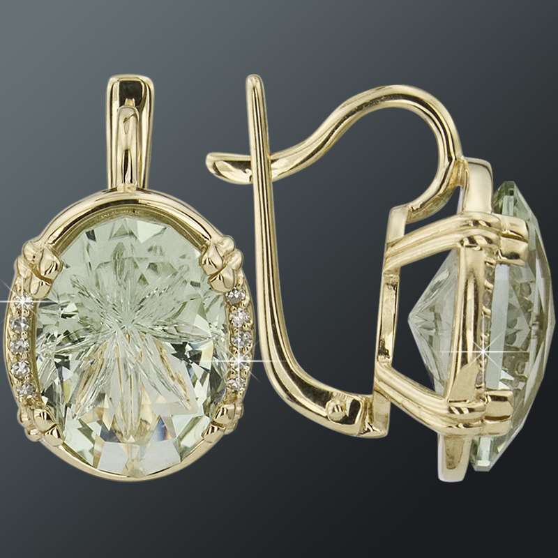 

Серьги из золота c аметистом зеленым ALORIS Серьги 1652АзБр, Серьги 1652АзБр