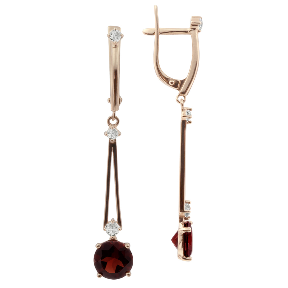 

Серьги из золота c гранатом ALORIS Серьги 1921ГКц, Серьги 1921ГКц