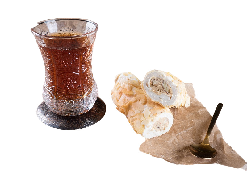 

Лукум с миндалем и ореховой пастой