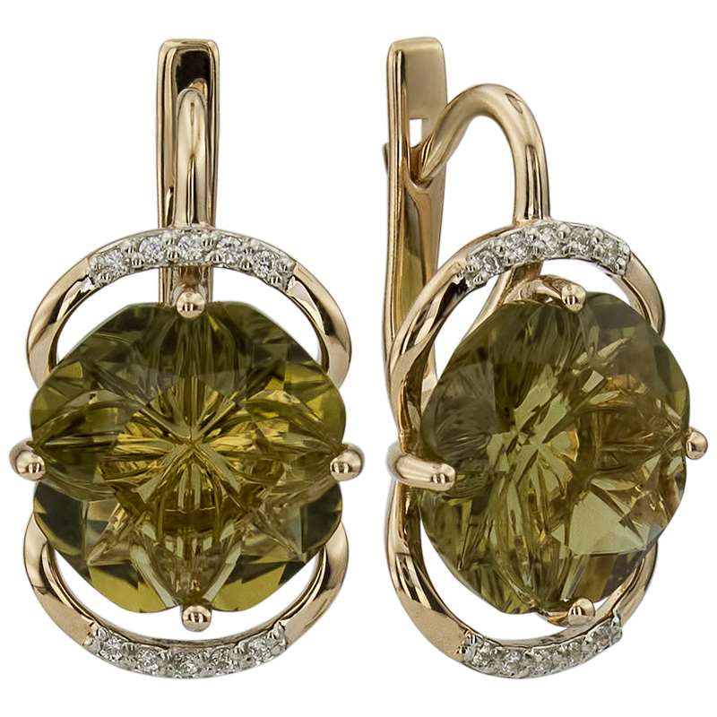 

Серьги из золота c кварцем ALORIS Серьги 1514КвоКц, Серьги 1514КвоКц