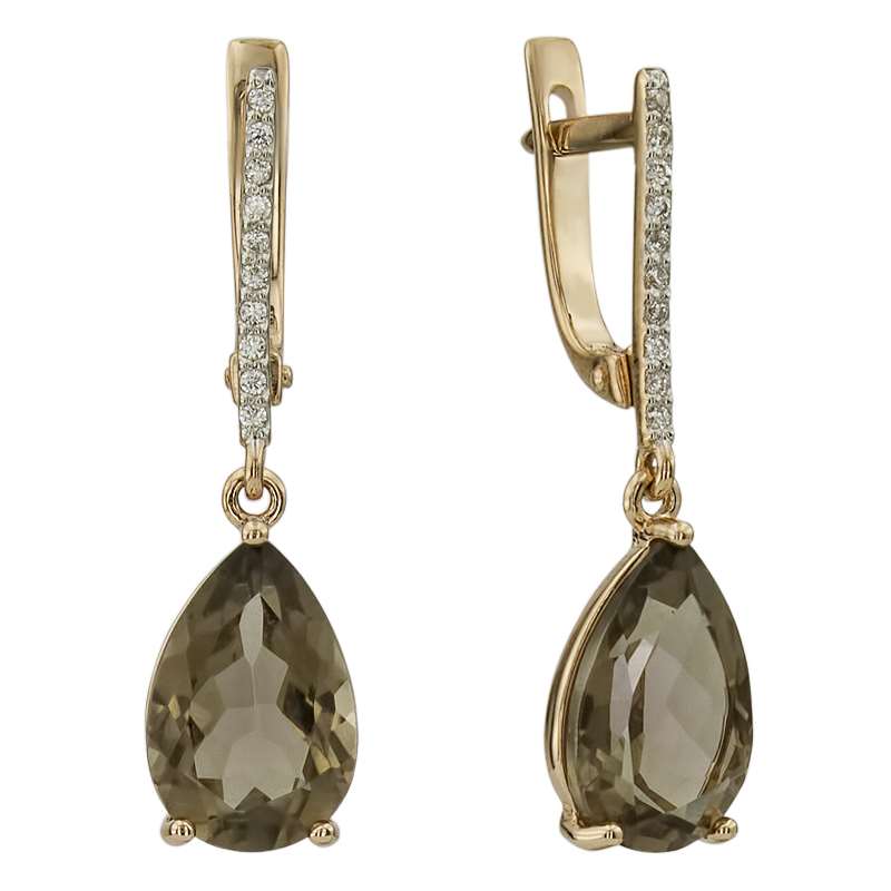 

Серьги из золота c раухтопазом ALORIS Серьги 1621РКц, Серьги 1621РКц