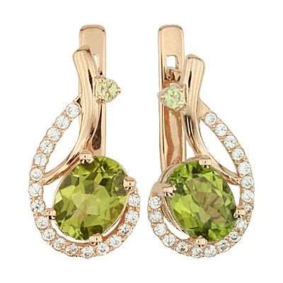 

Серьги из золота c хризолитом ALORIS Серьги 864ХКц, Серьги 864ХКц