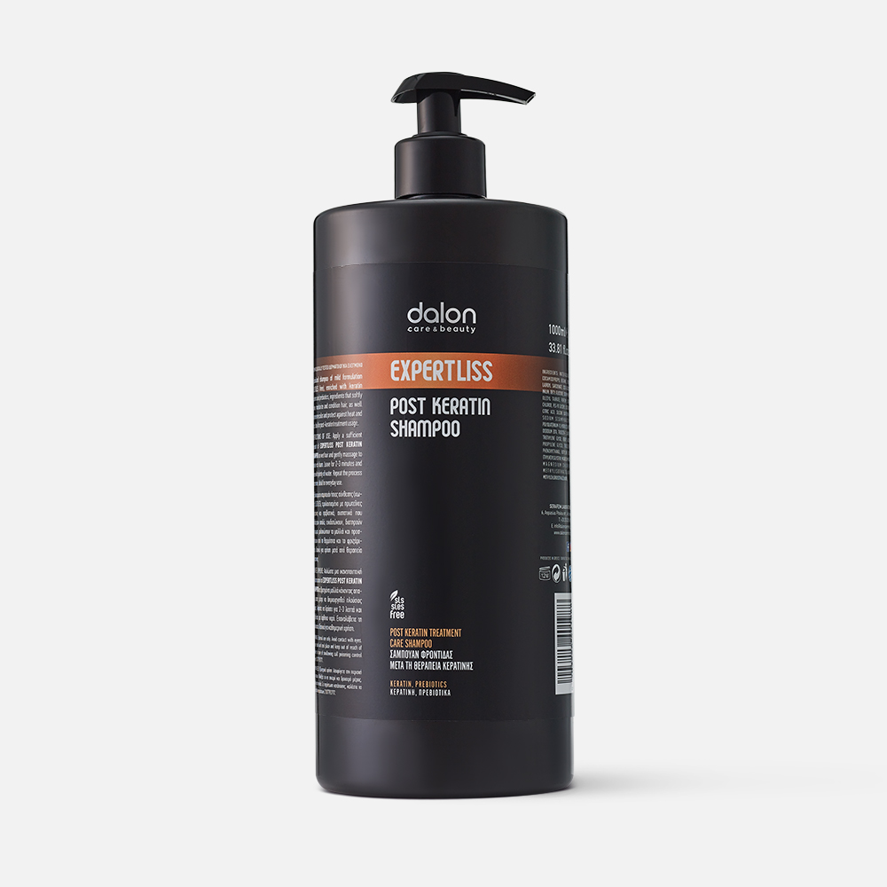 Шампунь для волос Dalon Expertliss Post Keratin Shampoo Sls Free, 1 л