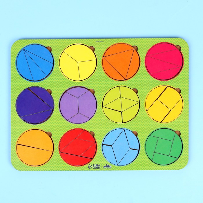 Развивающая игрушка «Круги» дроби по методике Никитина 2 уровень, 12 шт головоломка оксва круги овалы