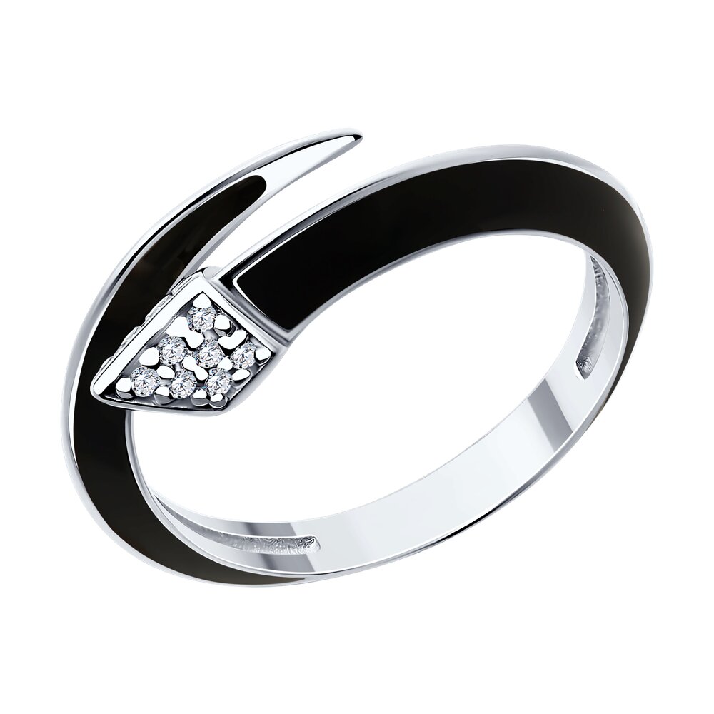 

Кольцо из серебра р. 17 Diamant 94-110-02066-1, фианит\эмаль, 94-110-02066-1