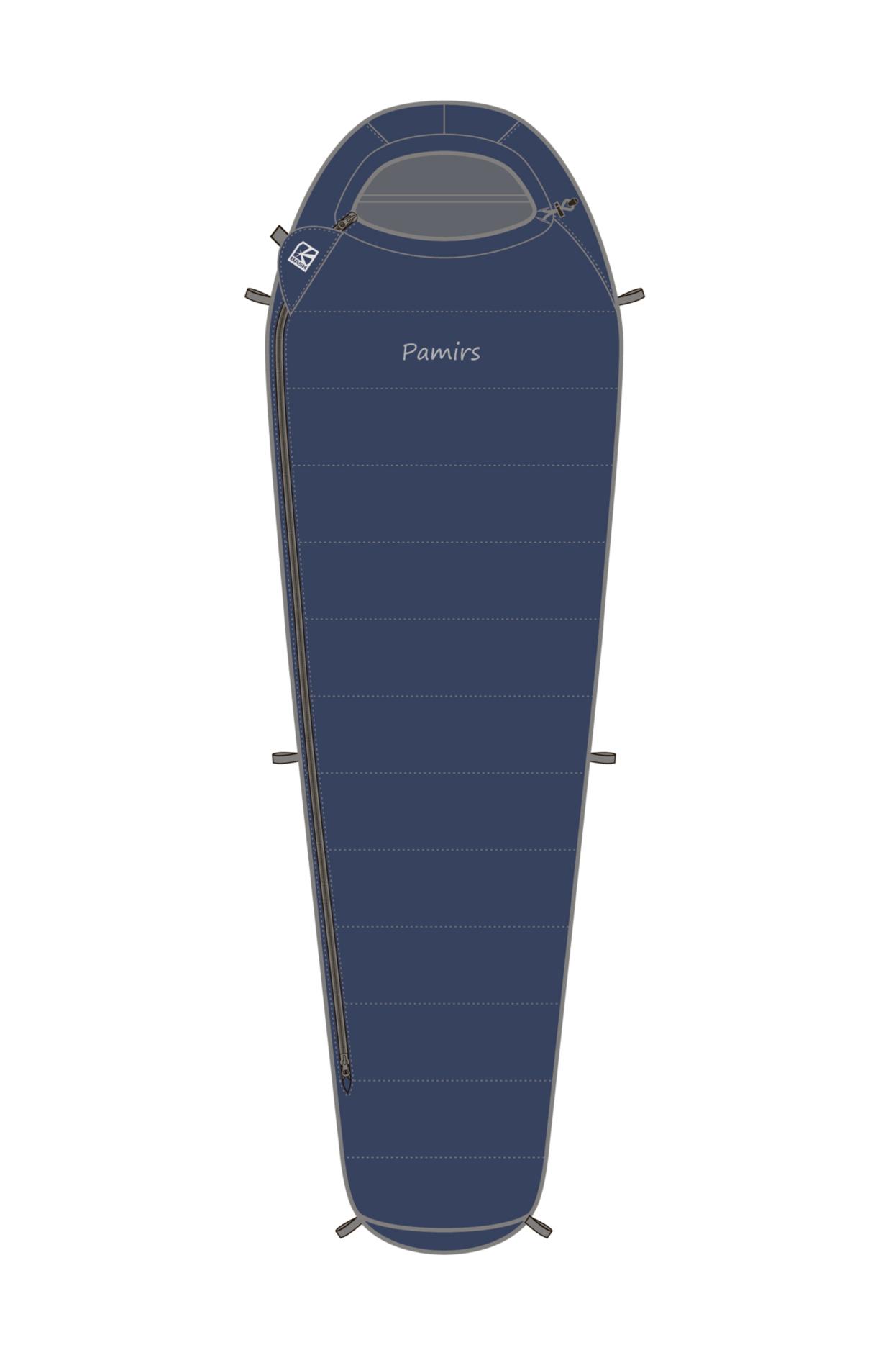 Спальник Bask Pamirs V2 800+ Xl Синий/Серый (См:xl/Left) 2024-25