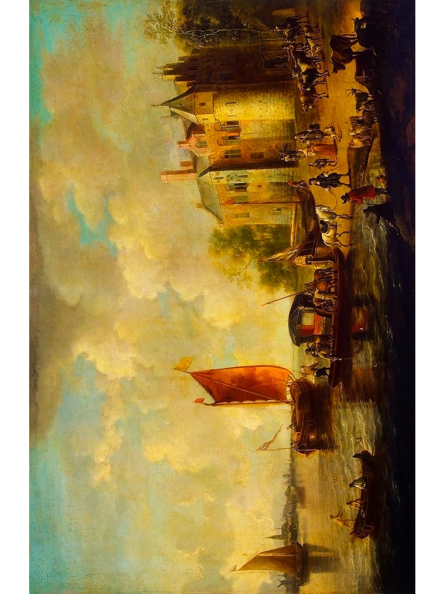 фото Постер drabs a3 петер ван де вельде - замок на берегу реки