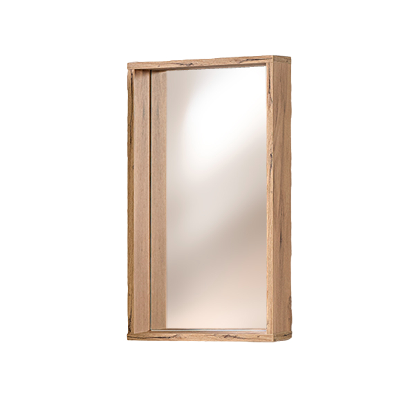Зеркало д/ванной Акваль Лофт-40 дуб вотан, без подсветки зеркало для ванной акваль лофт в2 4 04 8 0 0 с полками 80x70 см цвет дуб вотан