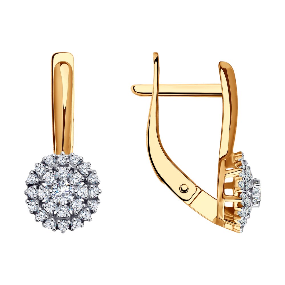 

Серьги из красного золота Diamant 51-120-01945-1, фианит, 51-120-01945-1