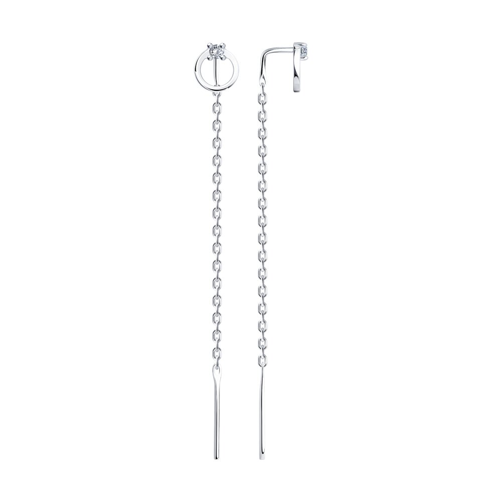 

Серьги из серебра SOKOLOV 94026633, фианит, 94026633