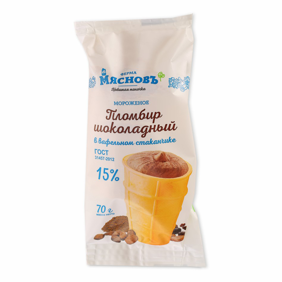 

Мороженое пломбир МясновЪ в вафельном стаканчике 70 г