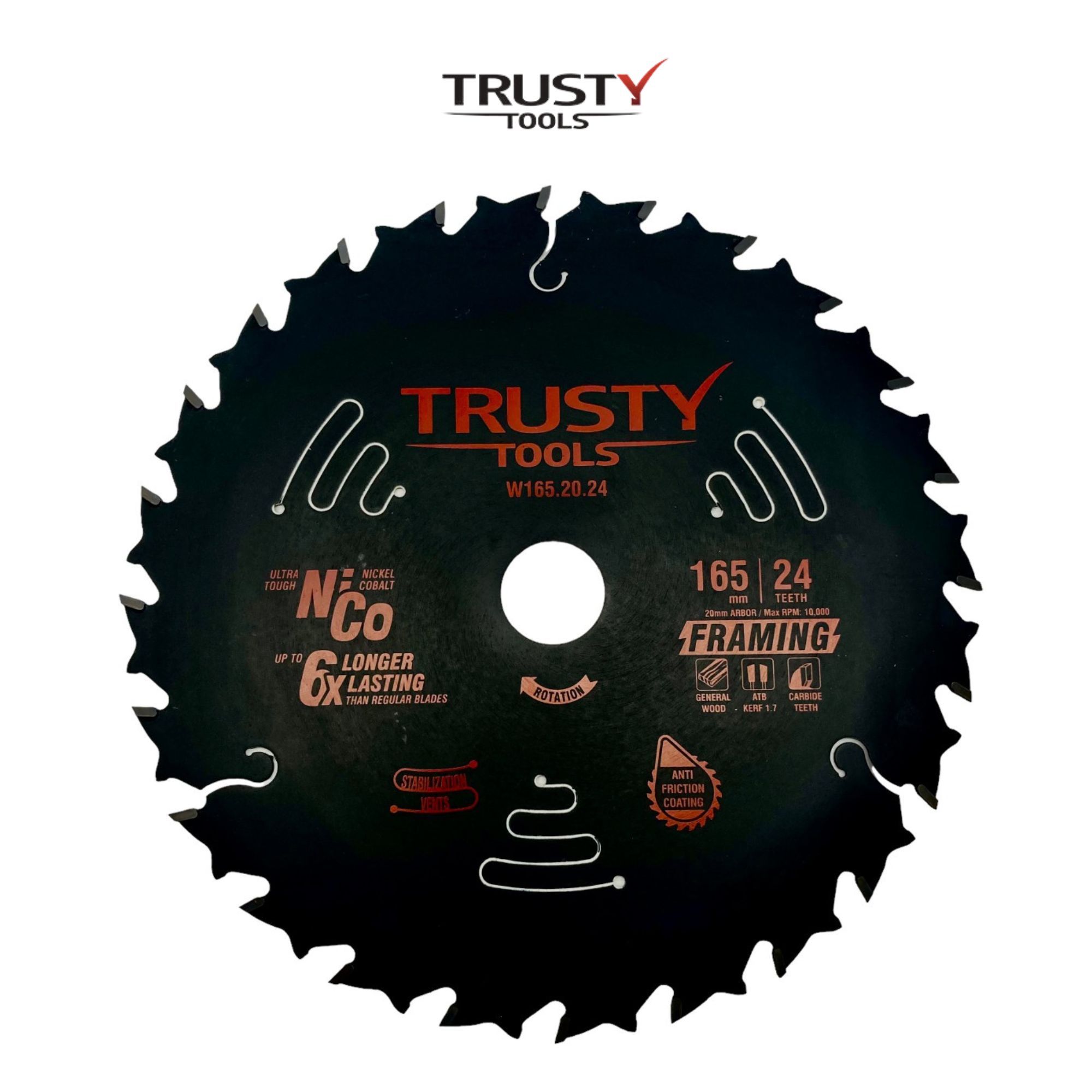 Диск пильный Trusty-Tools Framing 165х20 24T W1652024 1850₽