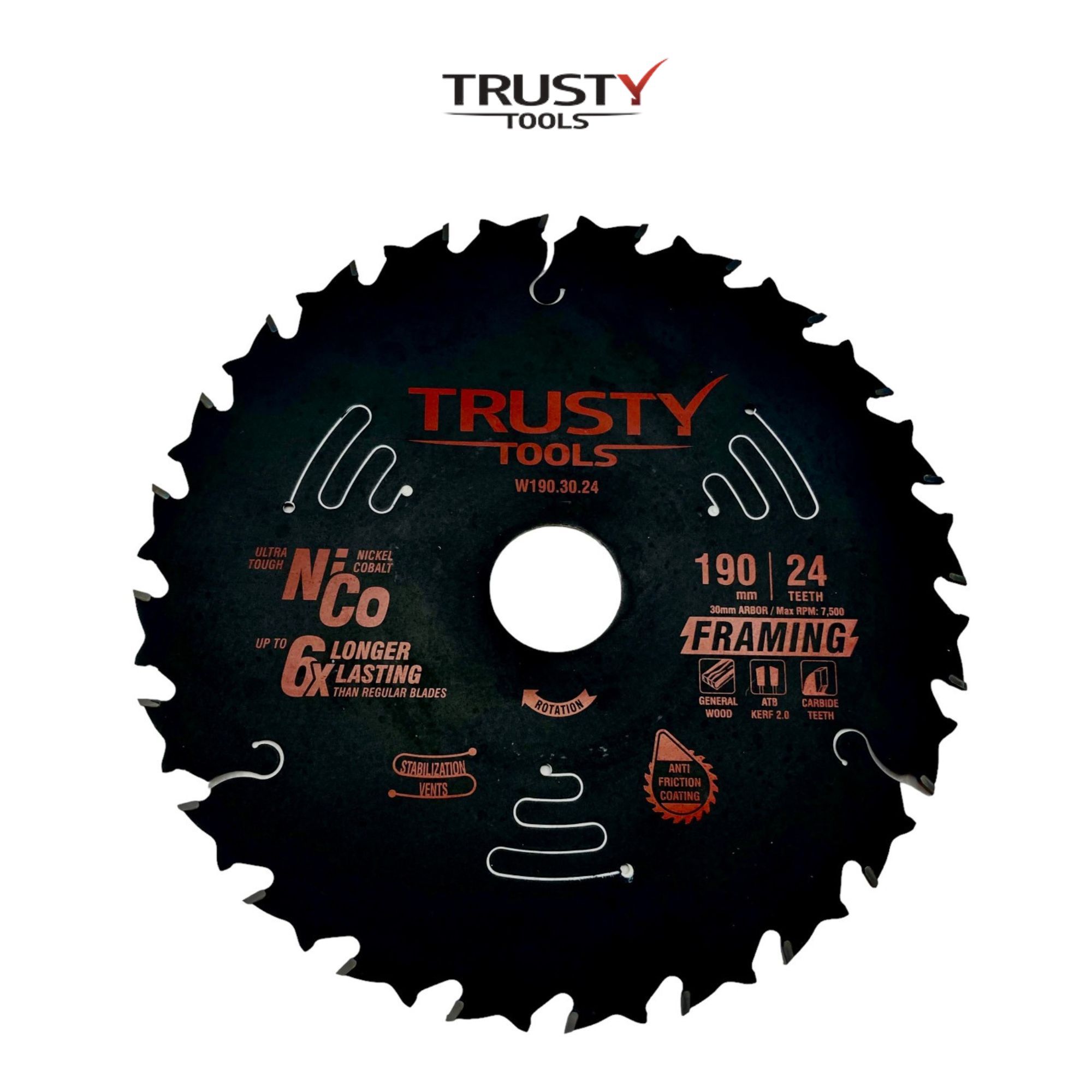 Диск пильный Trusty-Tools Framing 190х30 24T 2250₽