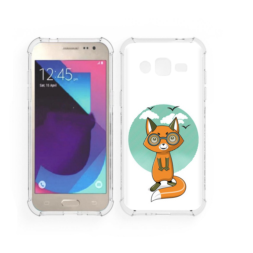 

Чехол MyPads Tocco для Samsung Galaxy J2 задумчивая лиса (PT226924.572.348), Прозрачный, Tocco