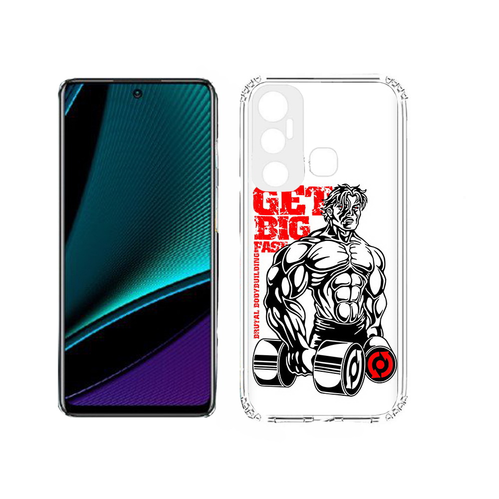 

Чехол MyPads Tocco для Infinix Hot 11s накаченное тело, Прозрачный, Tocco