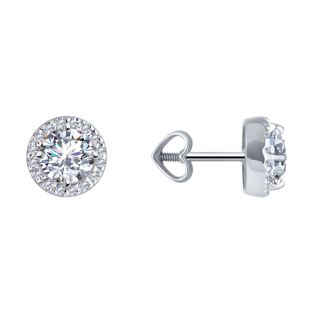 

Серьги из белого золота Diamant 52-122-02352-1, фианит, 52-122-02352-1