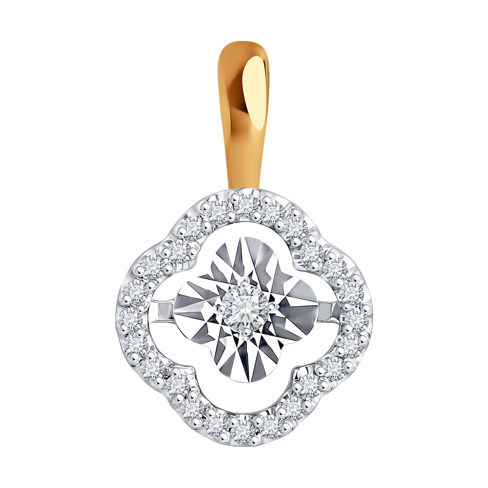 

Кулон из комбинированного золота Diamant 51-230-02613-1, бриллиант, 51-230-02613-1